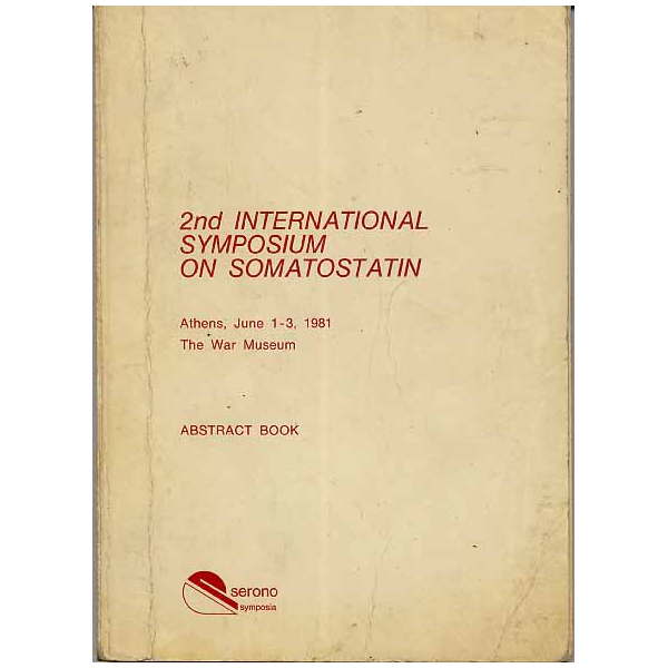 Il volume che comprende l'abstract della comunicazione del Prof. Di Bella: "Somatostatin in cancer therapy", fatta ad Atene nel giugno 1981!